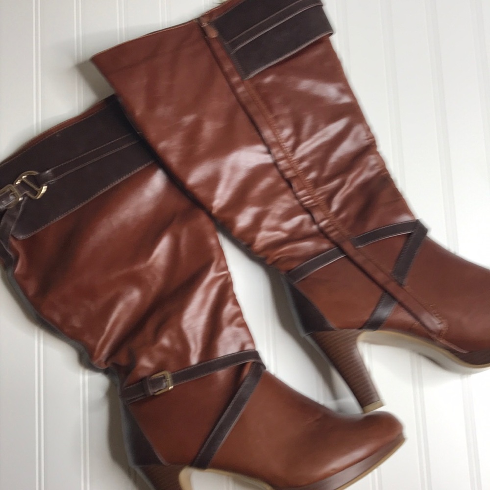 Wide calf tall boots